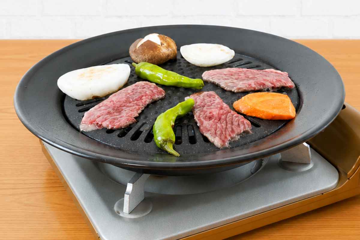 和平フレイズ 焼き肉プレート 丸型 30cm 鉄製 ガス火専用 （ グリル