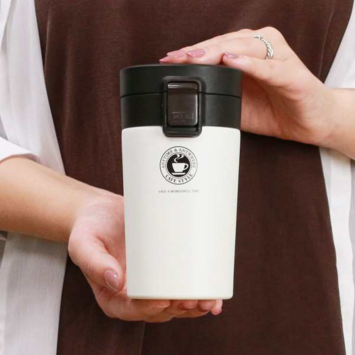 水筒 290ml ステンレス ワンタッチ 真空...の詳細画像4