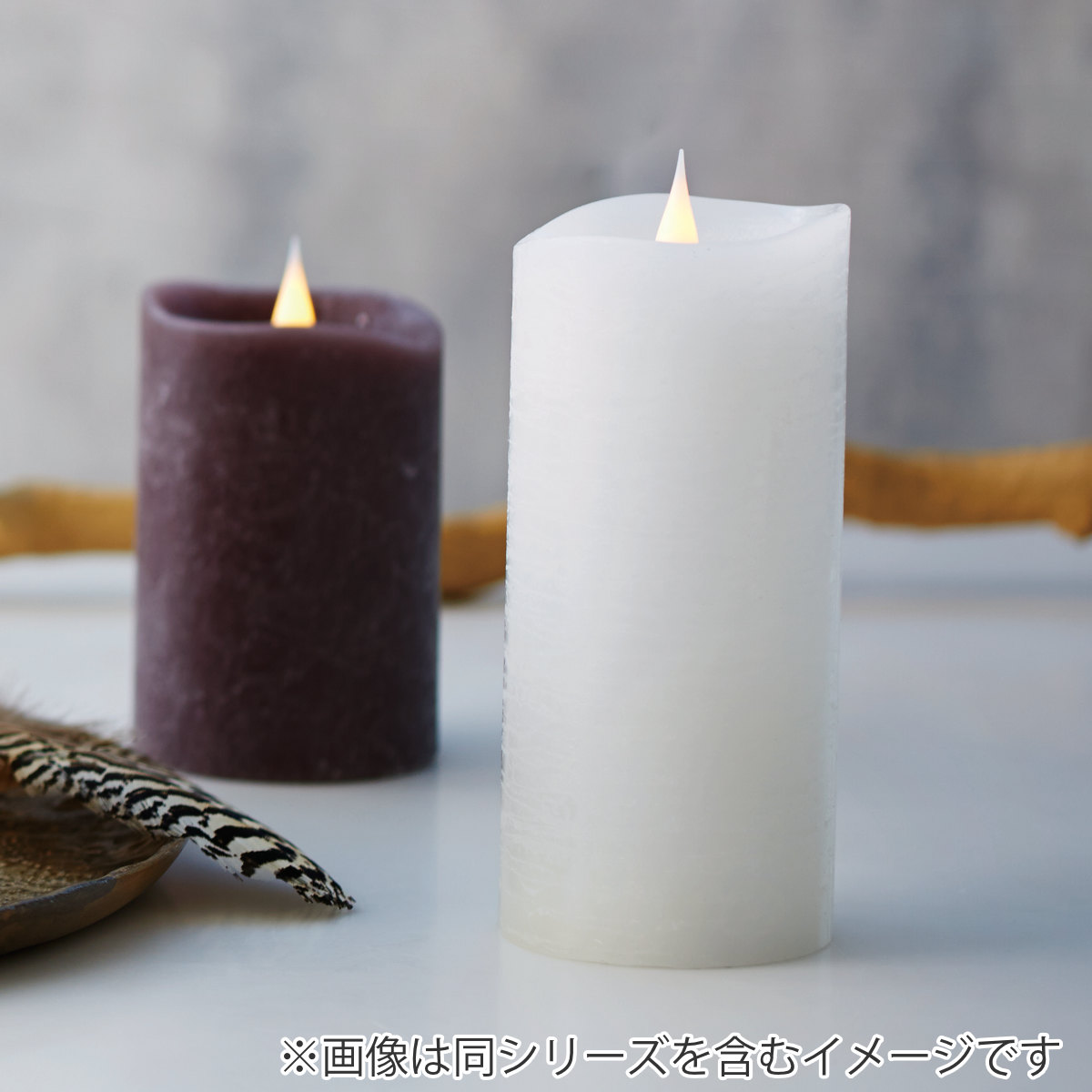 カメヤマキャンドル LEDキャンドル エンキンドルラスティクピラー M