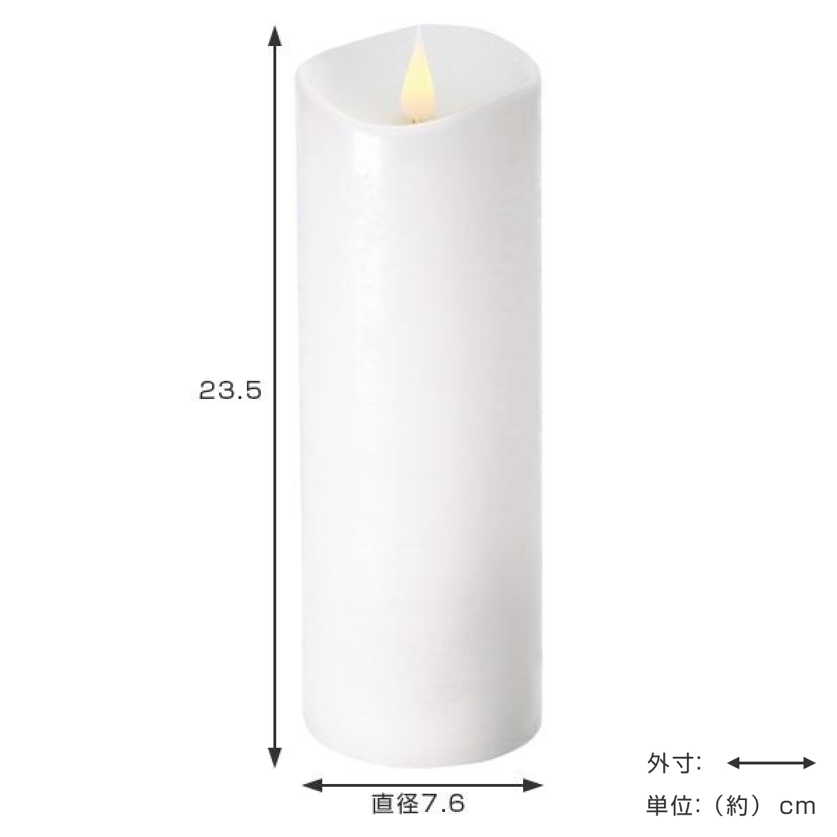LEDキャンドル エンキンドルラスティクピラー...の詳細画像2
