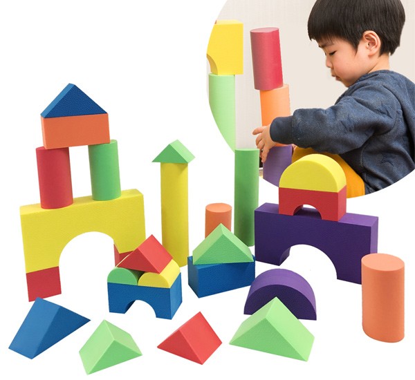 積み木 ブロック ソフト 26ピース 大きい やわらかい つみき 知育 玩具 ...