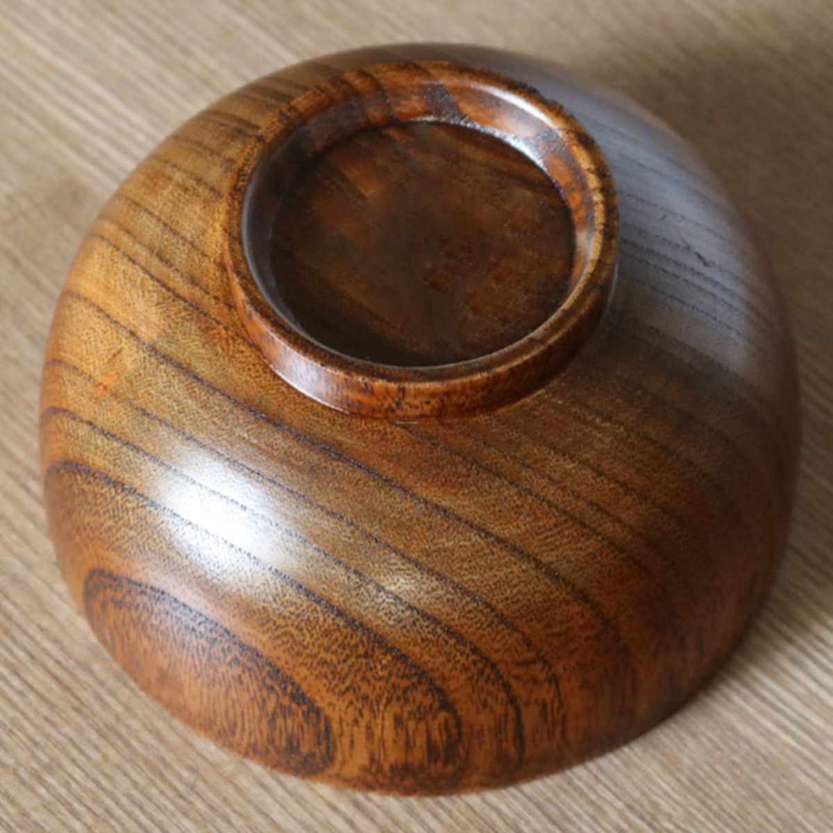 汁椀 木製 360ml 布袋 漆 天然木 食器 同色6個セット （ お椀 椀