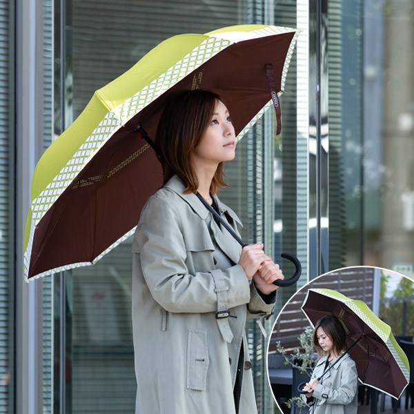 傘 晴雨兼用 circus サーカス 逆さに開く2重傘 長傘 逆さ傘 （ カサ かさ 雨傘 日傘 アンブレラ ）