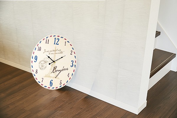 amiami◆フランス輸入雑貨 大きな掛け時計 Φ60cm 店舗インテリア アンファンス 掛け時計 大型 60cm パリ Town series モチーフ