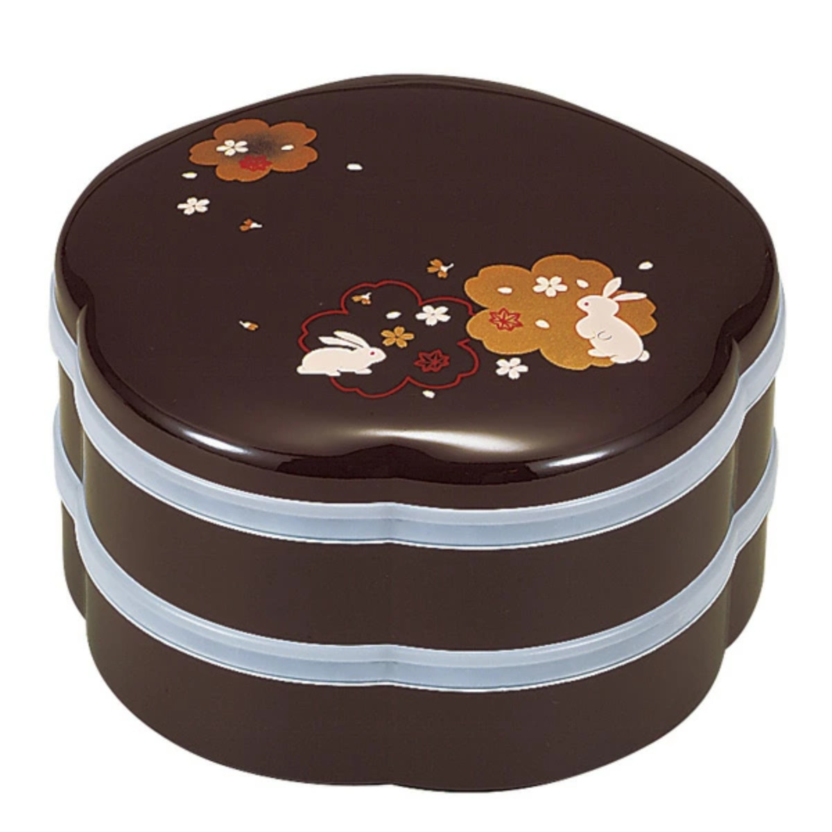 宮本産業 お弁当箱 6.5梅型オードブル 溜 夢春秋 シール蓋付 1800ml