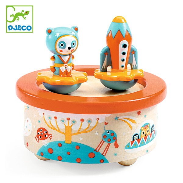 オルゴール 木製 フレンズメロディー ジェコ DJECO （ 回転オルゴール 