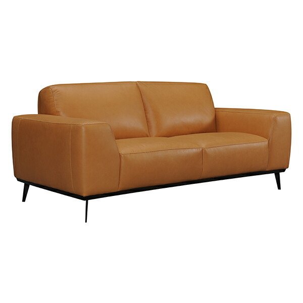 東谷 レザーソファ 本革 2人掛け ビンテージ調 幅200cm （ 開梱設置