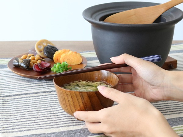 汁椀 木製 340ml 羽反汁椀 棗 ナツメ 漆 天然木 食器 ( お椀 椀 汁椀 木製 340ml 羽反汁椀 棗 ナツメ 漆 天然木 食器 ( お椀 椀