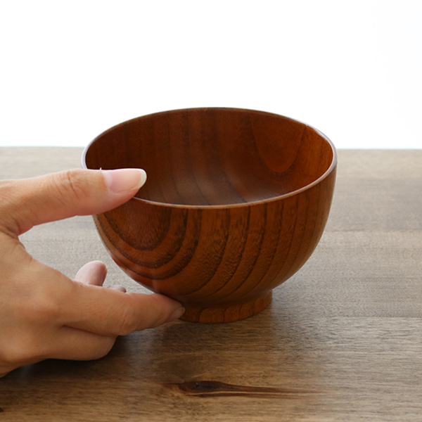 汁椀 木製 330ml 大和汁椀 棗 ナツメ 漆 天然木 （ お椀 椀 味噌汁椀