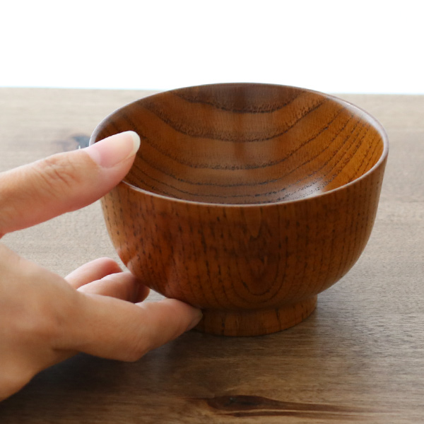 汁椀 子ども用 200ml 木製 漆 茶碗 同色6個セット （ お椀 椀 おわん