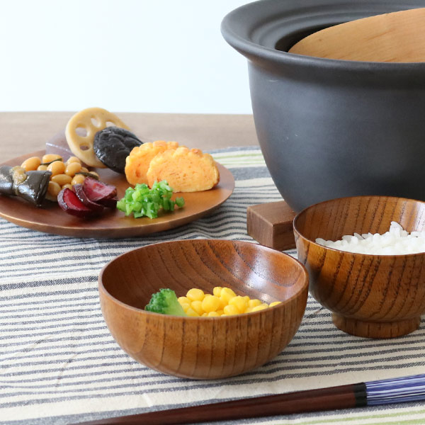 子供おかず椀 子ども用 200ml 木製 漆 茶碗 同色6個セット （ お椀 椀