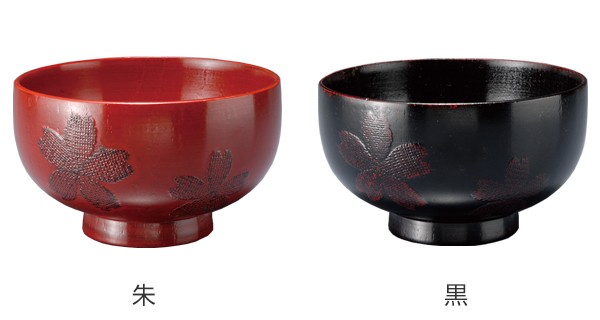 汁椀 木製 350ml さくら汁椀 漆 桜 天然木 同色6個セット （ お椀 椀