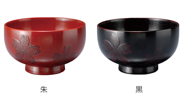 汁椀 木製 350ml さくら汁椀 漆 桜 天然木 同色6個セット （ お椀 椀