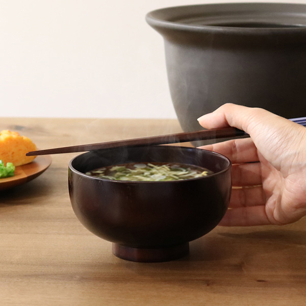 汁椀 木製 380ml 紀州塗 那智 nachi 天然木 食器 日本製 （ お椀 椀