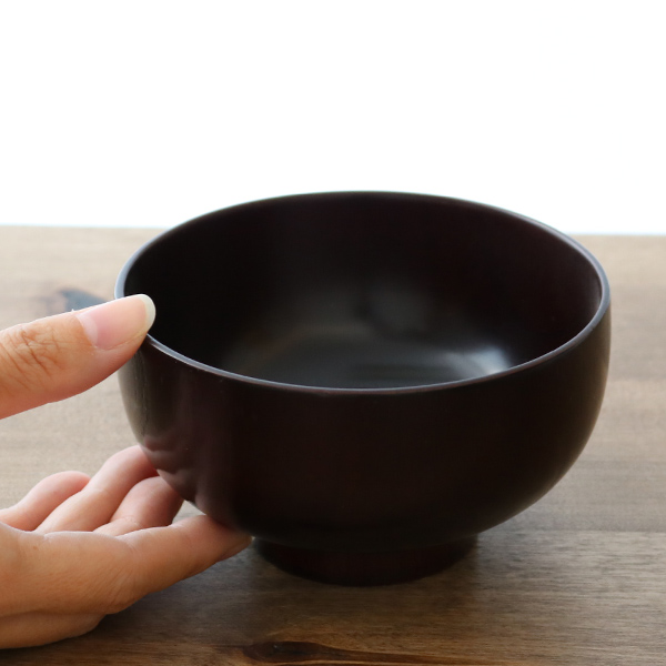 汁椀 木製 380ml 紀州塗 那智 nachi 天然木 食器 日本製 同色6個セット