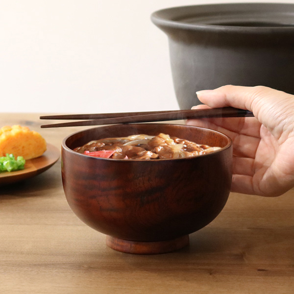 どんぶり 木製 430ml 紀州塗 白倉 shirakura 丼 天然木 食器 日本製