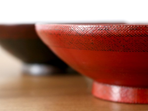 中鉢 木製 320ml 浅型 浅椀 布張り 漆 器 天然木 食器 （ 鉢 お椀 椀