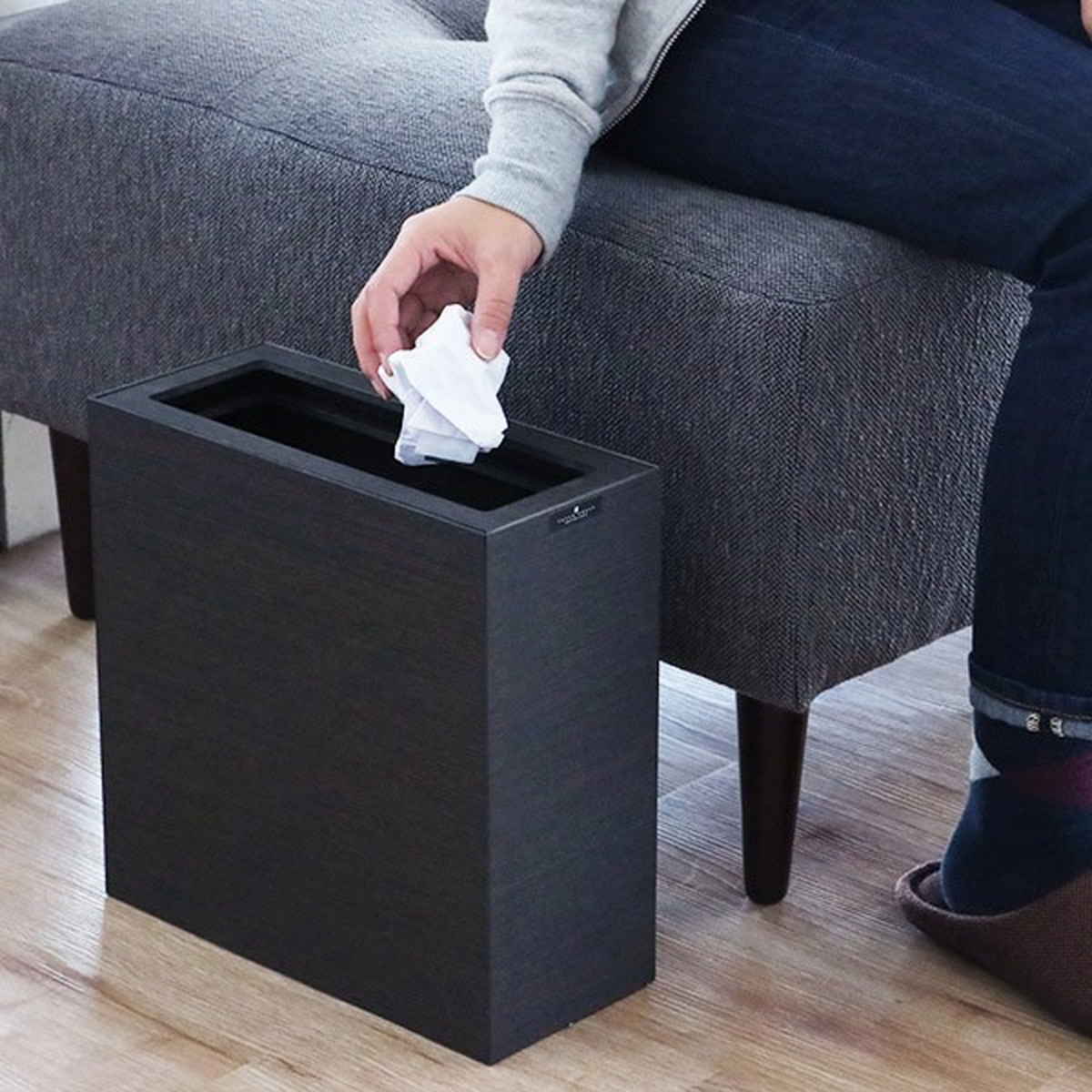 ゴミ箱 バスク 木製 スリム カバー付き 8.5L （ ごみ箱 ダストボックス