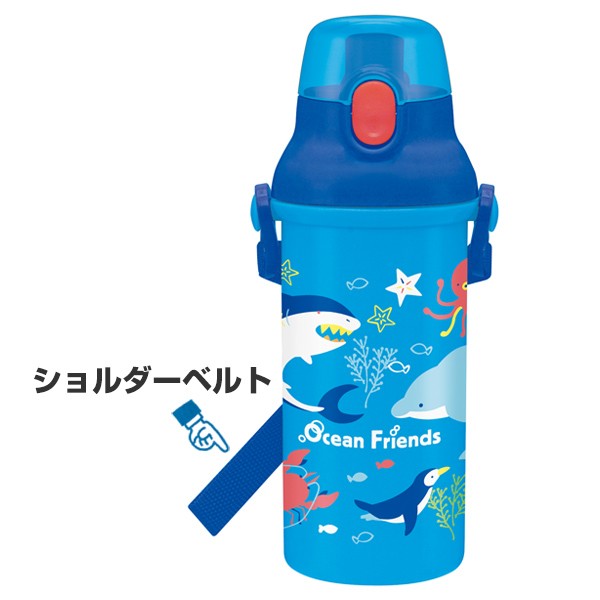 スケーター 水筒 子供 オーシャンフレンズ 直飲み プラスチック さめ