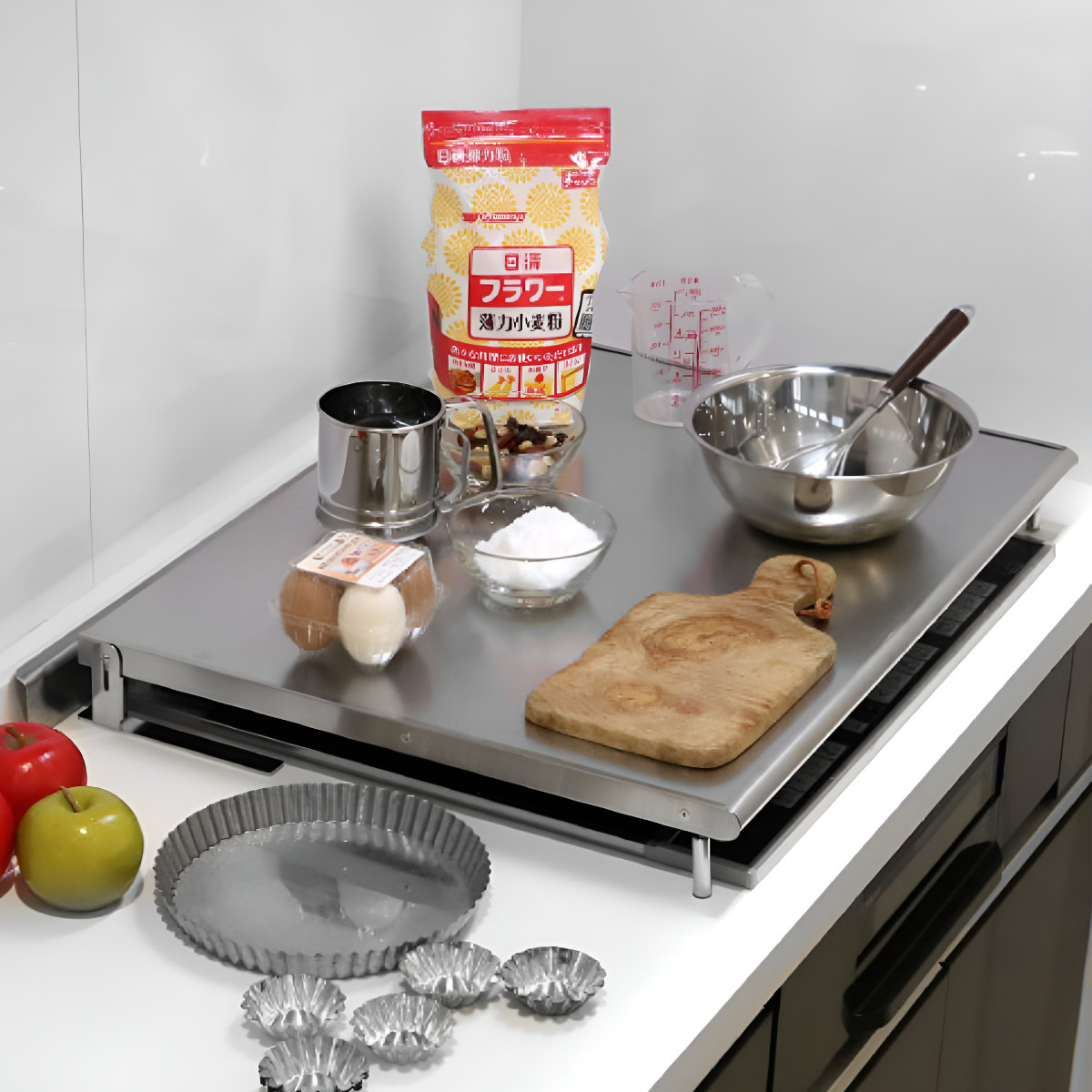 ヨシカワ コンロカバー ステンレス製 スーパーエンボス加工 60cm用
