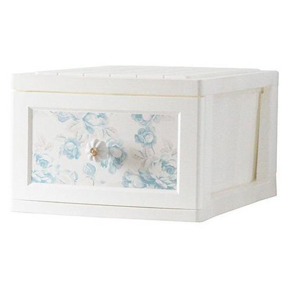 収納ボックス ドレスチェンジチェスト 1段 同柄4個組 アンティーク系