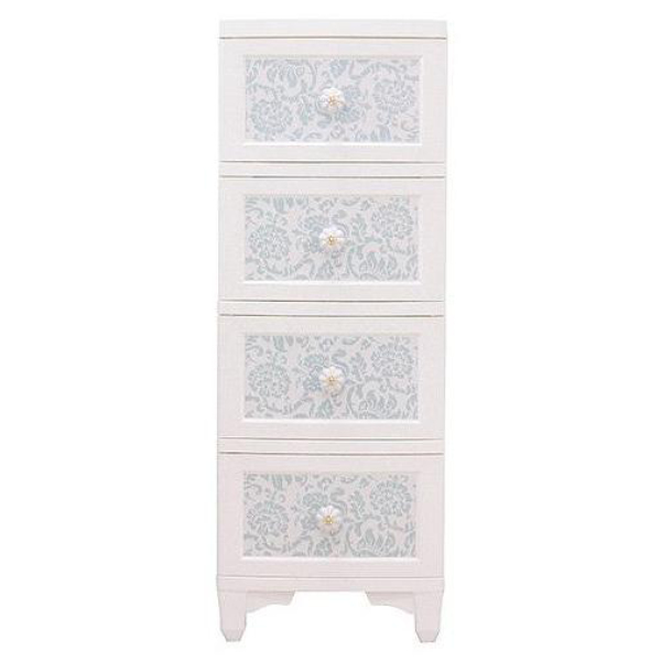 チェスト 4段 ドレスチェンジチェスト アンティーク系 フラワー