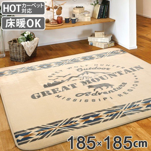 ラグ 3畳 200×250cm 床暖 ホットカーペット対応 ラグマット マウンテン