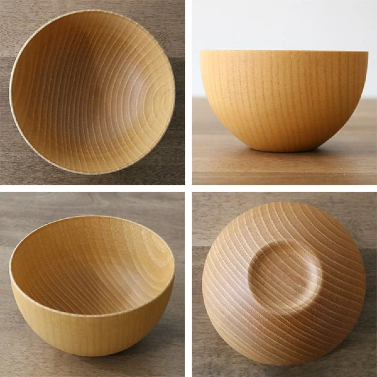 ナチュラルボウル 木製 380ml M 木目 ...の詳細画像4