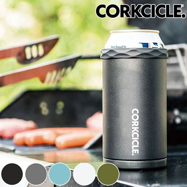 缶ホルダー コークシクル 保冷 350ml用 ステンレス製 マットブラック （ 保冷缶ホルダー 缶 ホルダー 350ml缶用 保温 ）