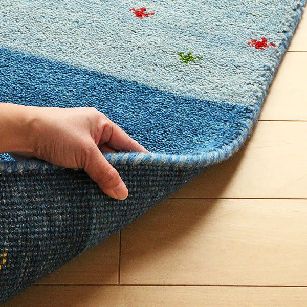 ラグ ラグマット 70×120cm 手織り マット ギャッベ 玄関マット D20