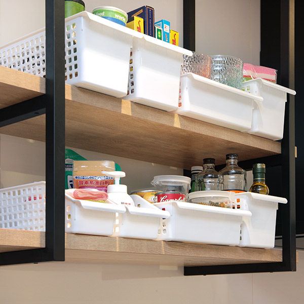 収納 バスケット ブリッジバスケット 深型 （ 収納ケース 幅14.2×奥行