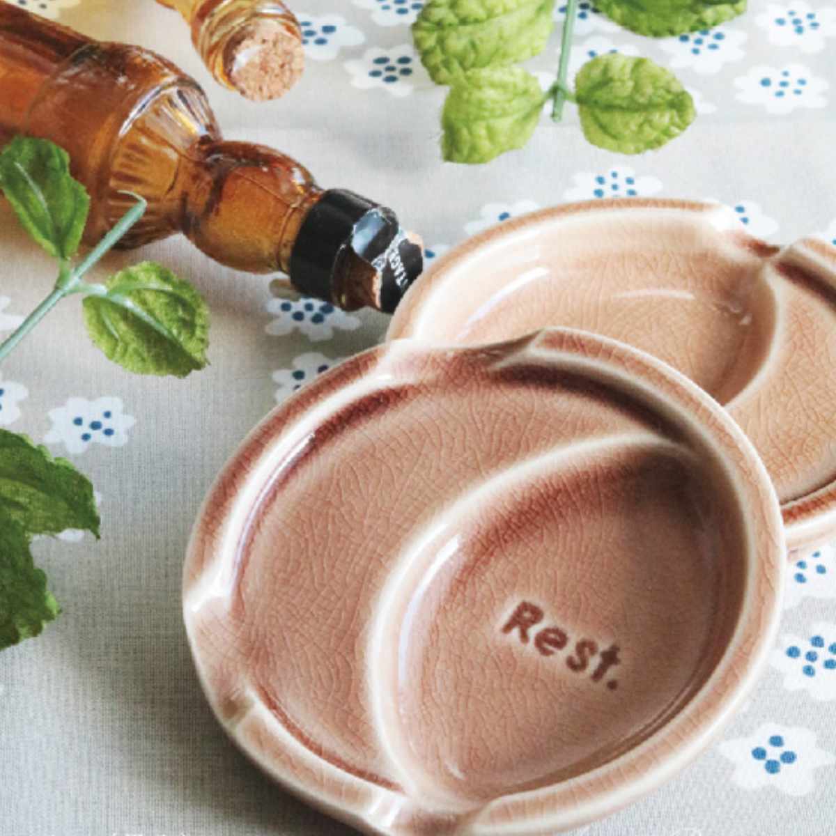 箸置き 小皿 8cm 箸休め くすみカラー 磁器 （ 食洗機対応 電子レンジ