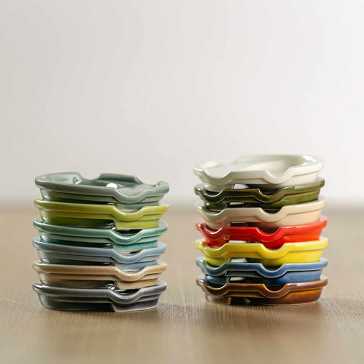 箸置き 小皿 8cm 箸休め くすみカラー 磁器 （ 食洗機対応 電子レンジ