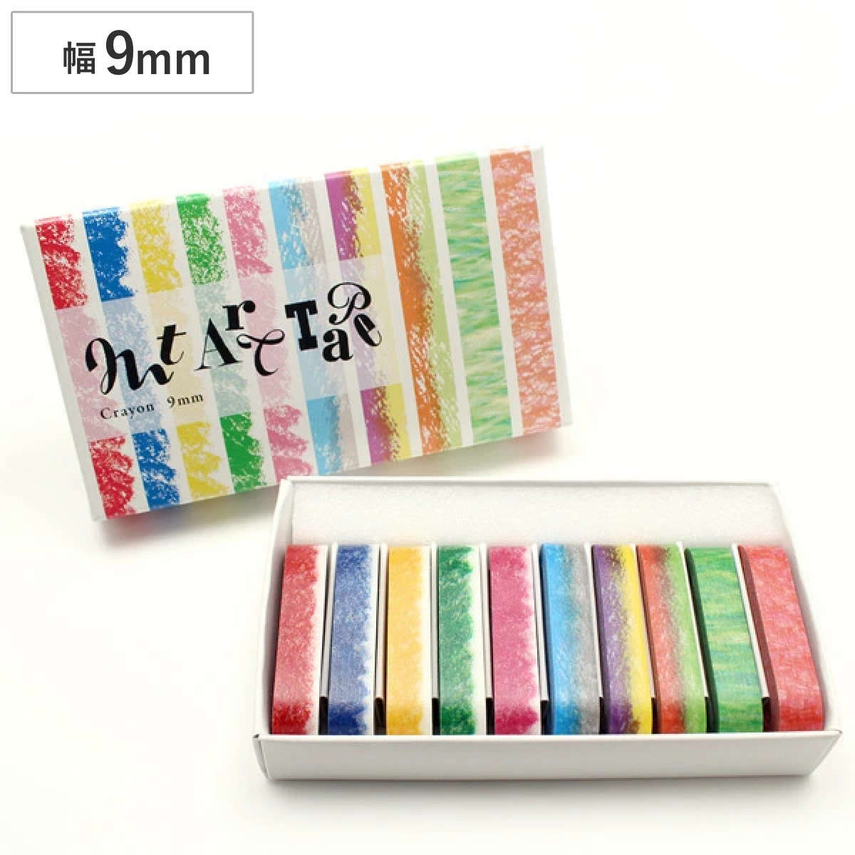 マスキングテープ マステ mt art tape くれよん 9mm幅セット （ 貼って