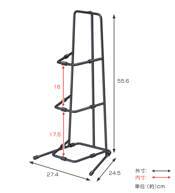 鍋スタンド 3段 BOW パンラック 鉄筋製 （ 鍋収納 アイアンラック 鍋