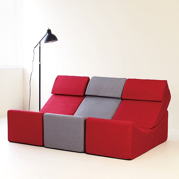 ソファ 1人掛け クレセント 三日月ソファ 幅100cm （ 椅子 収納付 1人