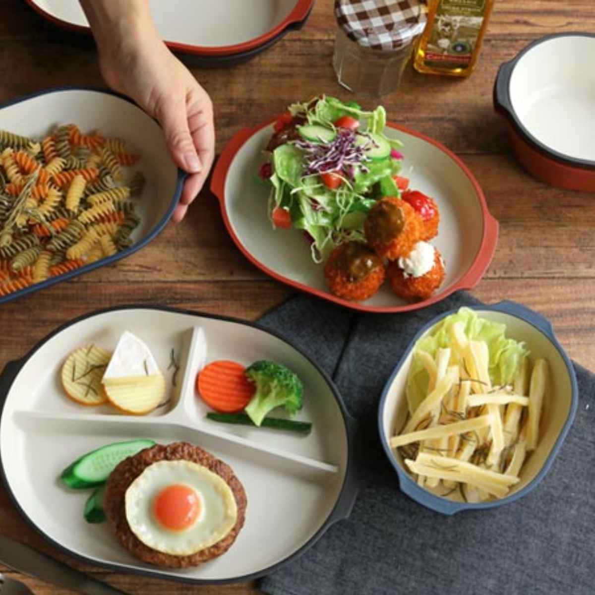 プレート 22cm 皿 オベロ おしゃれ プラスチック 食器 日本製 （ 食洗