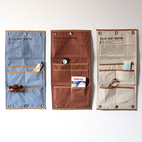 ウォールポケット 縦55×横27cm 布 メソッド S （ 壁掛け収納 壁面 壁面