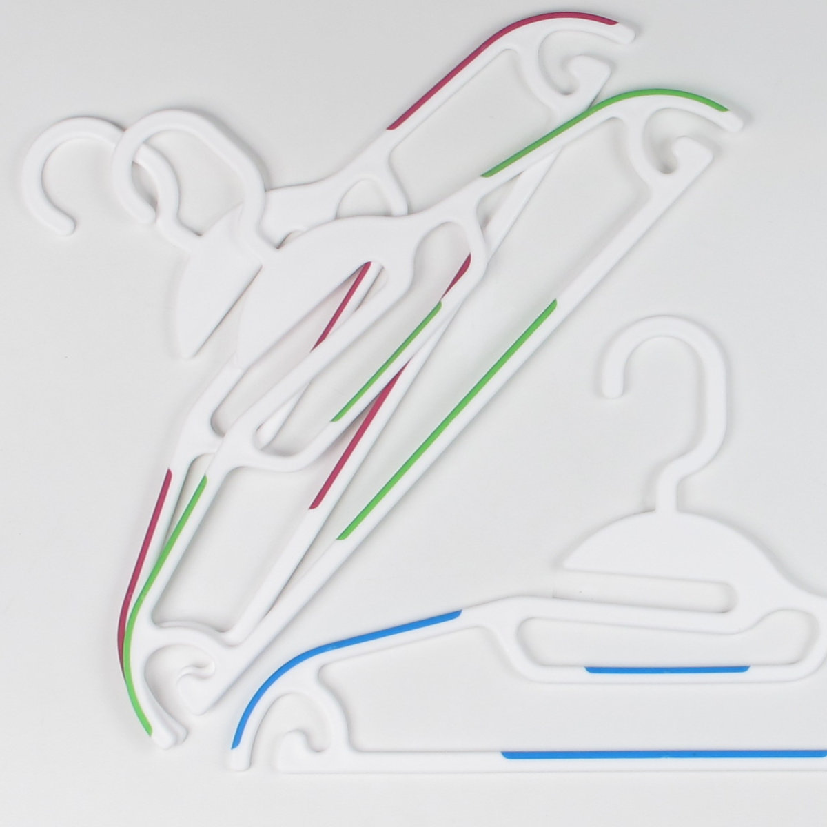 サワフジ ハンガー 衣類ハンガー 洗濯ハンガー ラバーマルチハンガー 3