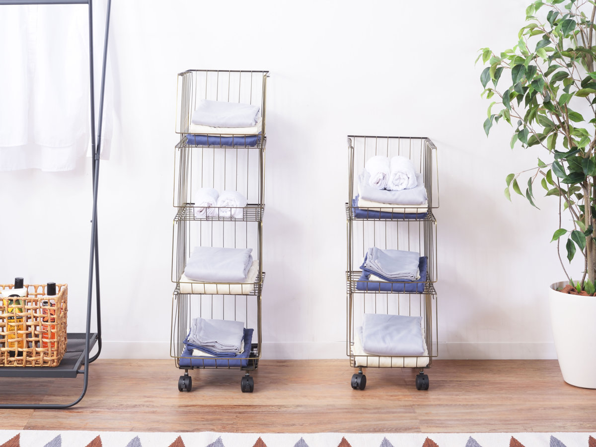 スタッキングワゴン 幅26.5cm 4段 ストッカー キャスター付