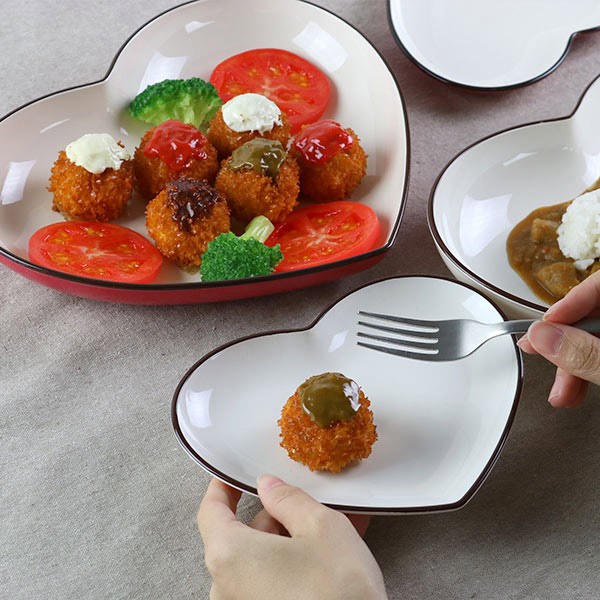 プレート 18cm felice ハート プラスチック 食器 日本製 同色5枚セット