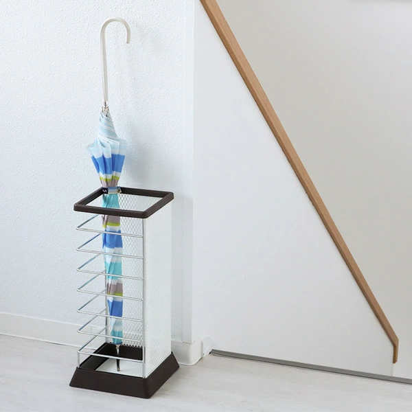 山崎実業 カサタテXチェンジ 角型 （ 4903208061834 傘立て メッシュ