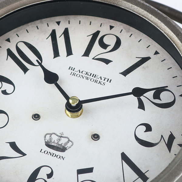 掛け時計 ウォールクロック アンティーク 両面 ブロンズ 幅39cm