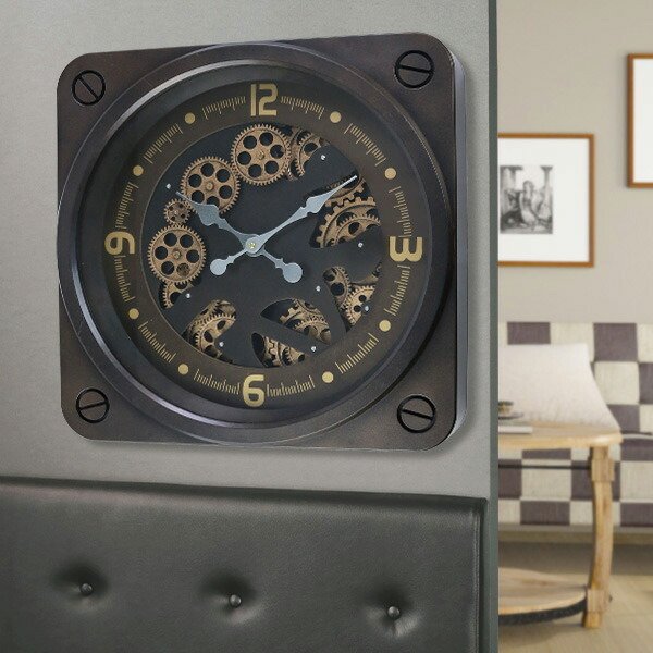 掛け時計 ギアクロック Gear Clock 幅49cm （ 壁掛け時計 時計