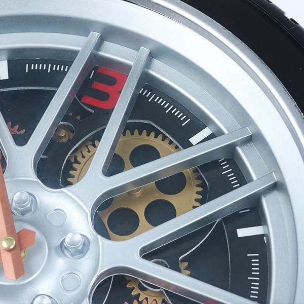 掛け時計 ギアクロック Gear Clock 直径40cm タイヤデザイン （ 壁掛け