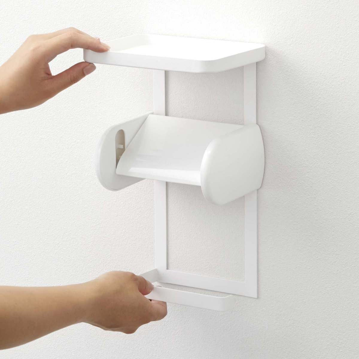 tower 山崎実業 トイレットペーパーホルダー上ラック 2段 タワー