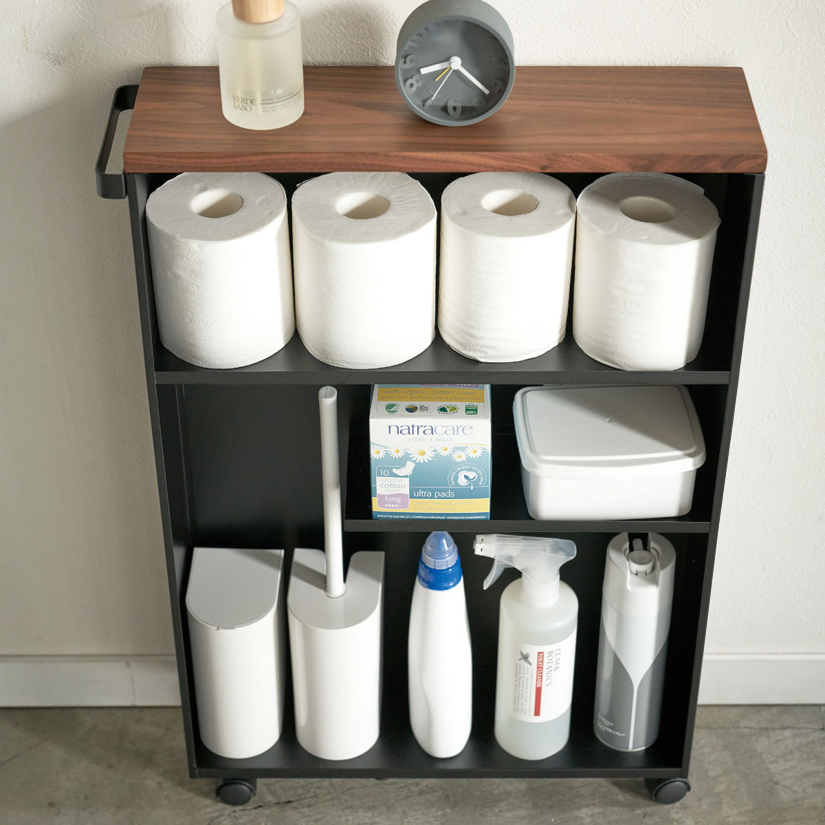 tower 山崎実業 ハンドル付きスリムトイレラック タワー