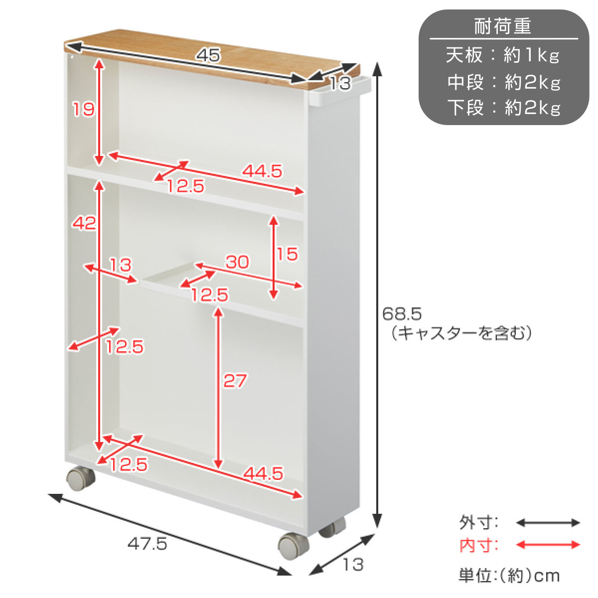 tower 山崎実業 ハンドル付きスリムトイレラック タワー