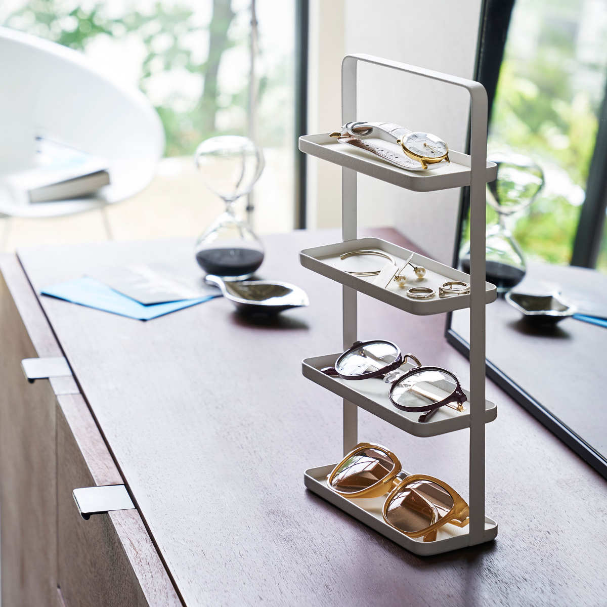 tower 山崎実業 メガネ＆アクセサリー トレー 4段 タワー