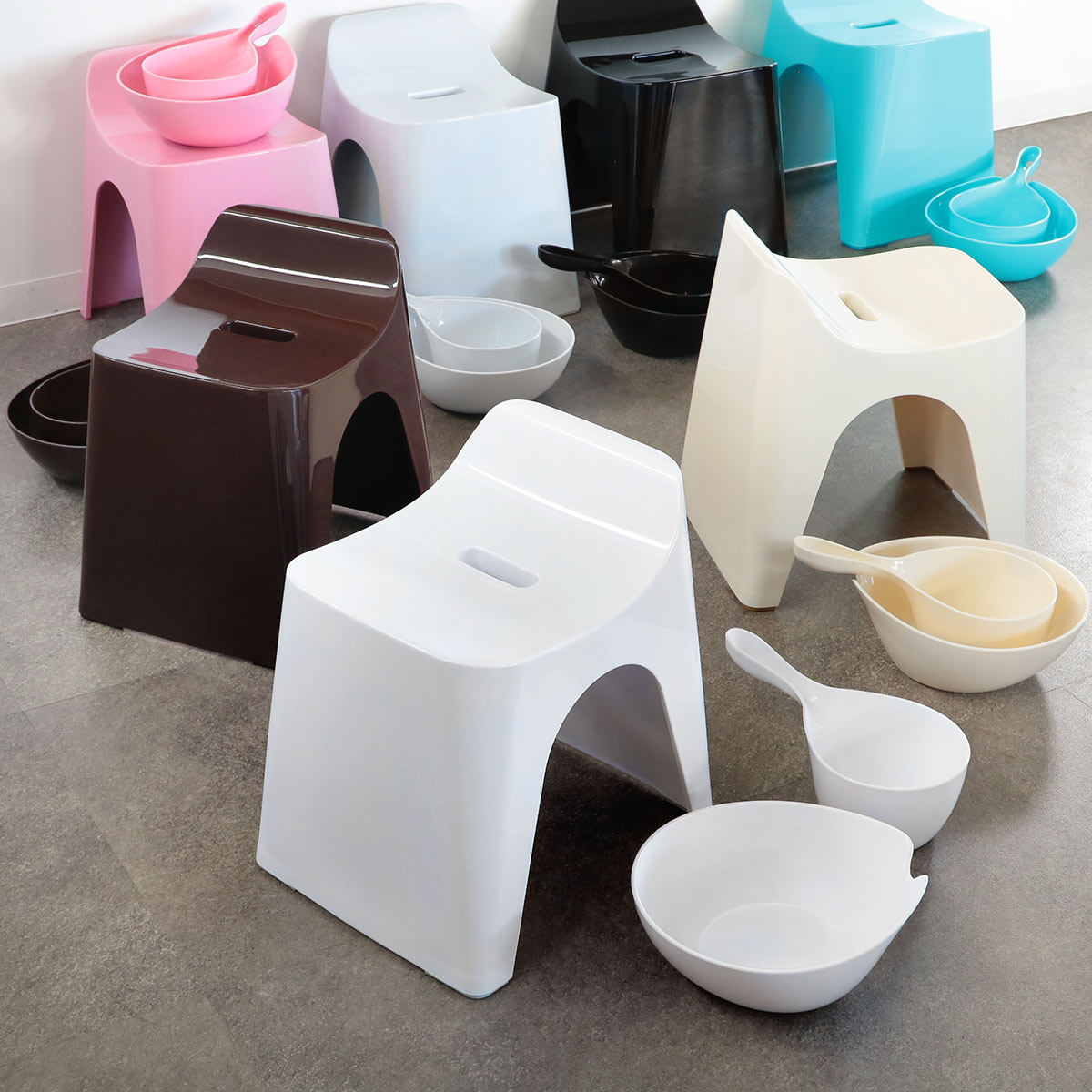 風呂椅子 洗面器 手桶 セット ヒューバス バススツール まとめ買い 3点